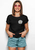 PEACE Sunflower Damen Tshirt Farbe Black