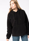 OVERSIZE FLEECE Damen Hoodie Farbe Schwarz