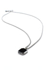 Black square Stainless steel necklace