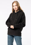 OVERSIZE FLEECE Damen Hoodie Farbe Schwarz