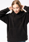 OVERSIZE FLEECE Damen Hoodie Farbe Schwarz