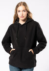 OVERSIZE FLEECE Damen Hoodie Farbe Schwarz