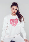 All we need is love Damen Sweatshirt Farbe Weiß