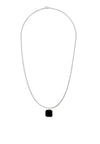 Black square Stainless steel necklace