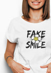 Fake Smile Damen Tshirt farbe White