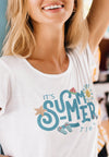 It's Summer time Damen Tshirt Farbe Weiß