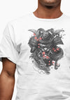 Dragon Samurai Herren Tshirt Farbe Weiß