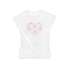 Geo Heart Damen Tshirt Farbe Weiß