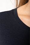 Crew Neck Organic Damen Tshirt farbe Dark blue