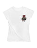 Rosy Skull Damen Tshirt Farbe Weiß