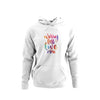 Worry less live more Damen Hoodie Farbe Weiß